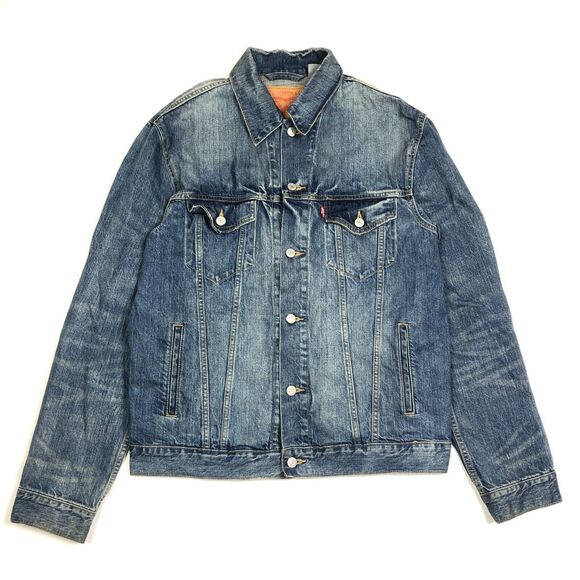 Levi's Medium Wash Denim Trucker Jacket Size Large L Casual streetwear B33 - Picture 1 of 7